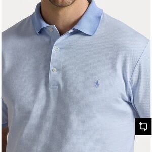 Polo Ralph Lauren Light Blue Houndstooth Short Sleeve Shirt